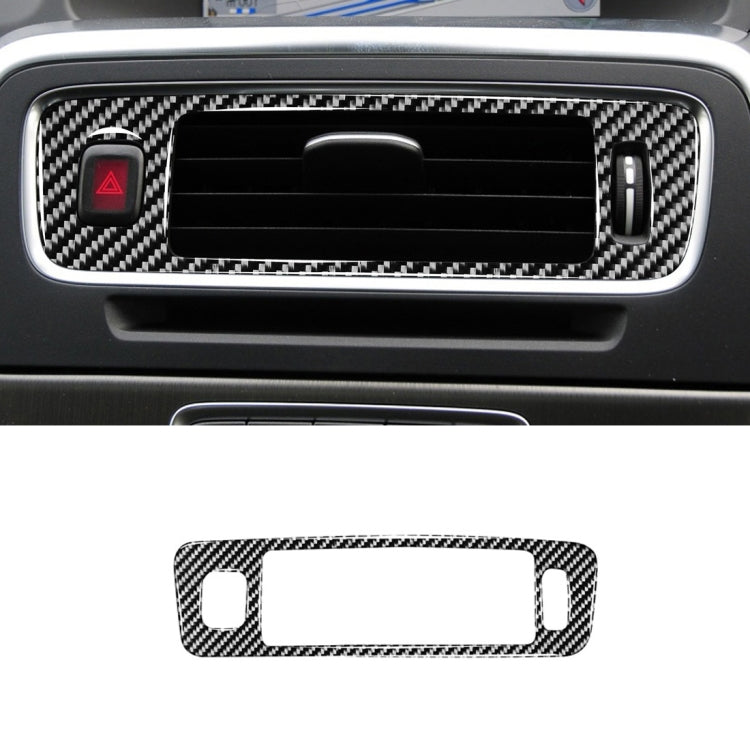 Car Carbon Fiber Central Control Below Air Outlet Decorative Stickers for Volvo V60 2010-2017 / S60 2010-2018, Right Drive, Central Control Below Air Outlet, Right Drive