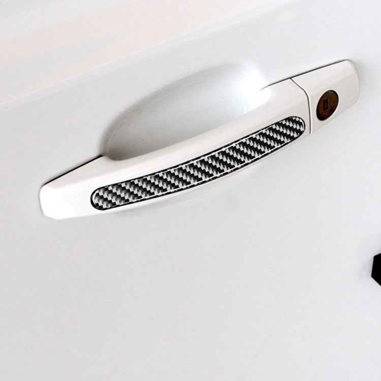 4 PCS Car Carbon Fiber Door Outside Handle Decorative Stickers for Chevrolet Cruze 2009-2015, Left and Right Drive Universal