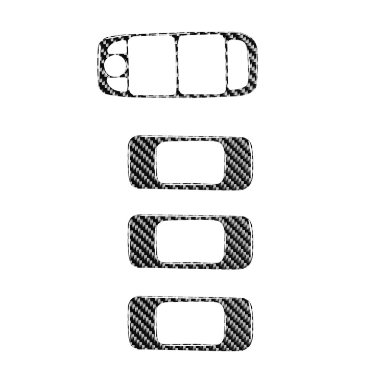 4 in 1 Car Carbon Fiber Lifting Panel Decorative Stickers for Jaguar F-PACE X761 XE X760 2016-2020, Right Drive, Lifting Panel, Right Drive