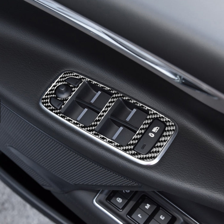 4 in 1 Car Carbon Fiber Lifting Panel Decorative Stickers for Jaguar F-PACE X761 XE X760 2016-2020, Right Drive, Lifting Panel, Right Drive