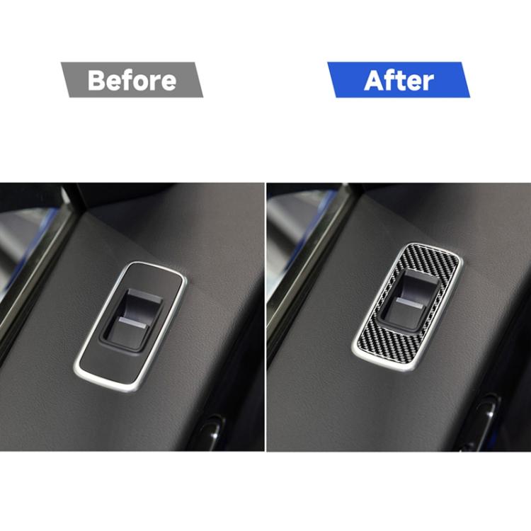 4 in 1 Car Carbon Fiber Lifting Panel Decorative Stickers for Jaguar F-PACE X761 XE X760 2016-2020, Right Drive, Lifting Panel, Right Drive
