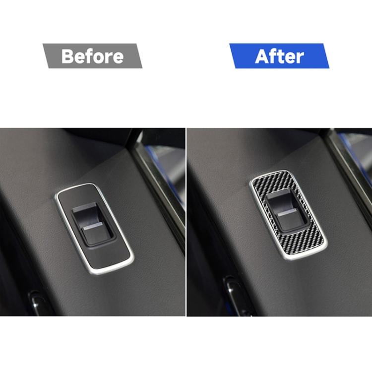 4 in 1 Car Carbon Fiber Lifting Panel Decorative Stickers for Jaguar F-PACE X761 XE X760 2016-2020, Left Drive, Lifting Panel, Left Drive