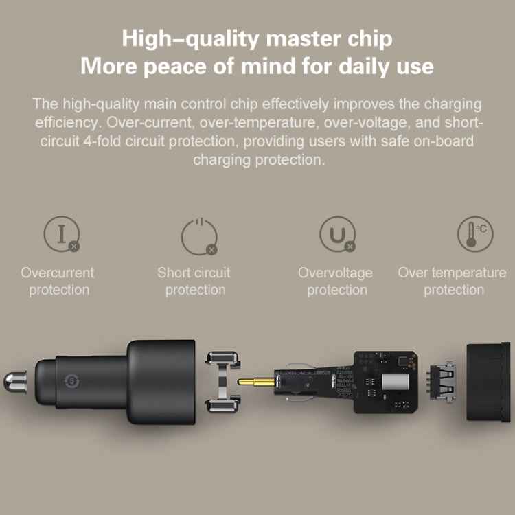 Original Xiaomi CC07ZM 100W Dual Ports USB + USB-C / Type-C Car Charger Fast Charging Version 1A1C