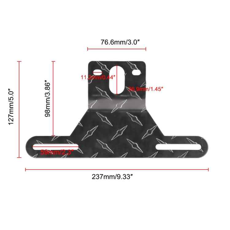 Car Tail Rear License Plate Frame Aluminum Trailer License Plate Light Bracket, Aluminum Trailer License Plate Light Bracket