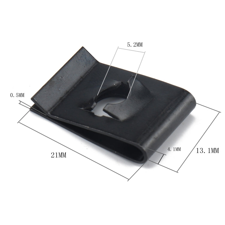 120 PCS Black U Nut Kit Spire Clips No.14 Zinc Speed Fasteners Lug Nuts, 120 PCS