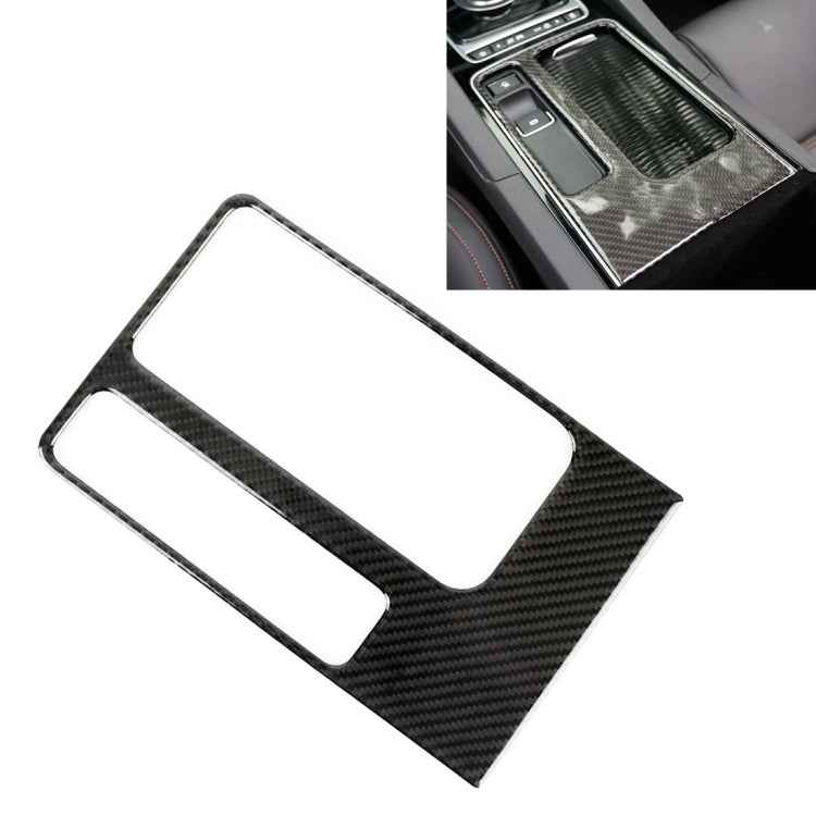 B Style Carbon Fiber Car Water Cup Decorative Sticker for Jaguar F-PACE