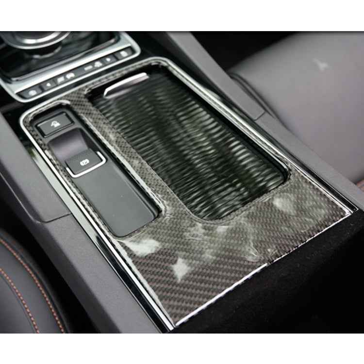 B Style Carbon Fiber Car Water Cup Decorative Sticker for Jaguar F-PACE