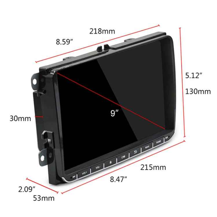 CKVW92 HD 9 inch 2 Din Android 6.0 Car MP5 Player GPS Navigation Multimedia Player Bluetooth Stereo Radio for Volkswagen, Support FM & Mirror Link, Europe Map Version