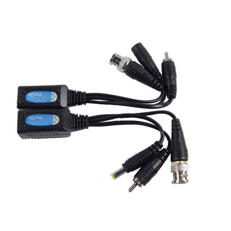 2 PCS Anpwoo 500PVA Spliceable 3 in 1 Power + Video + Audio Balun HD-CVI/AHD/TVI Passive Twisted Transceiver