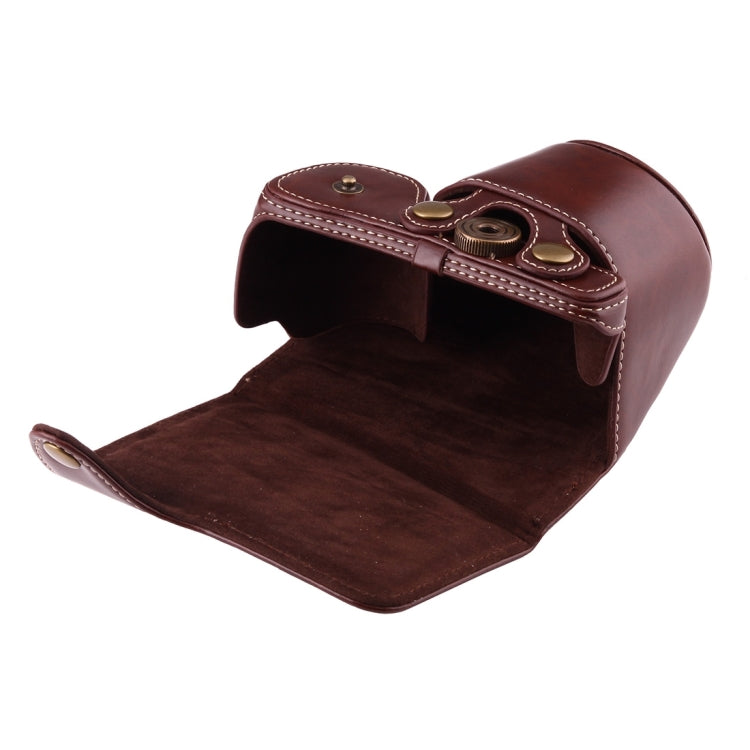 Full Body Camera PU Leather Case Bag with Strap for Sony A6000 / A6300 / Nex 6, For Sony A6000, For A6000