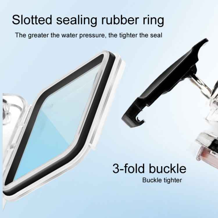 45m Waterproof Case + Touch Back Cover + Purple Red Pink Lens Filter for GoPro HERO8 Black