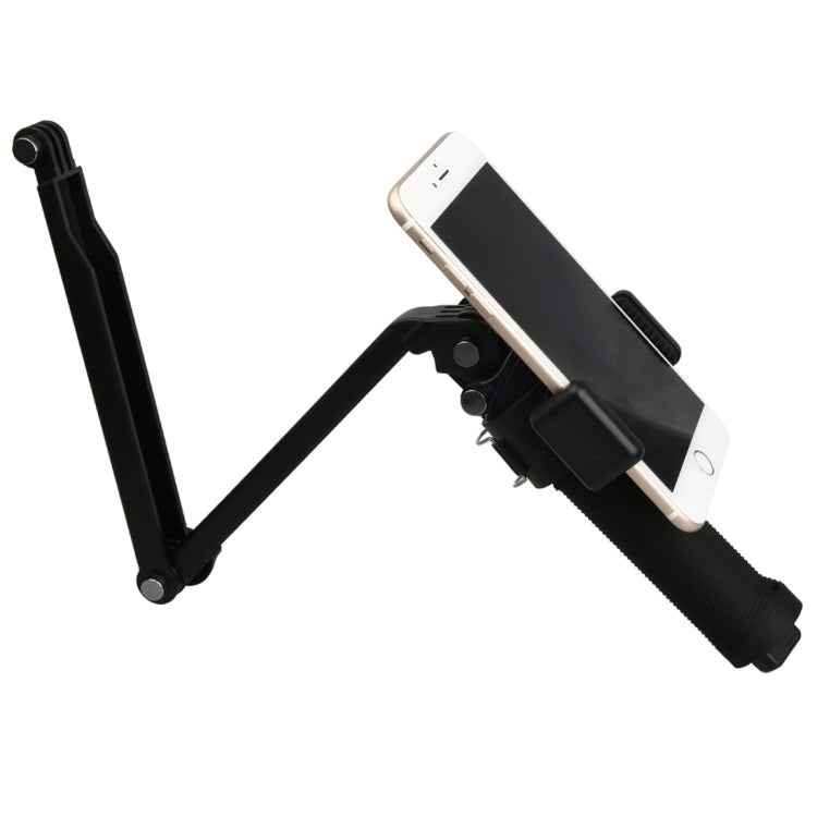 Mobile Phone Clip Holder for GoPro & SJCAM & Xiaoyi Handheld Selfie Monopod, Dig Clip Port Diameter: 2.6cm-3cm
