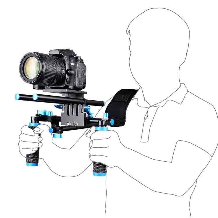 YELANGU YLG0102A-A01 Dual Handle Shoulder Mount Support Kit DSLR Rig