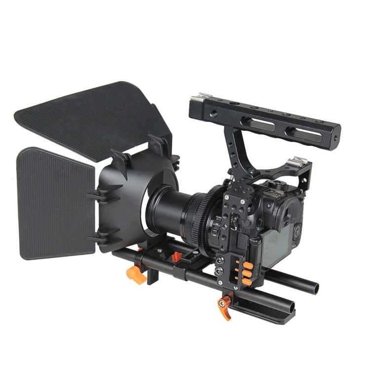 YELANGU YLG1105A A7 Cage Set Include Video Camera Cage Stabilizer / Follow Focus / Matte Box for Sony GH4 / A7S / A7 / A7R / A72 / A7RII / A7SII / A6000 / A6500 / A6300 / A7R3 / A7S3 / A7R4