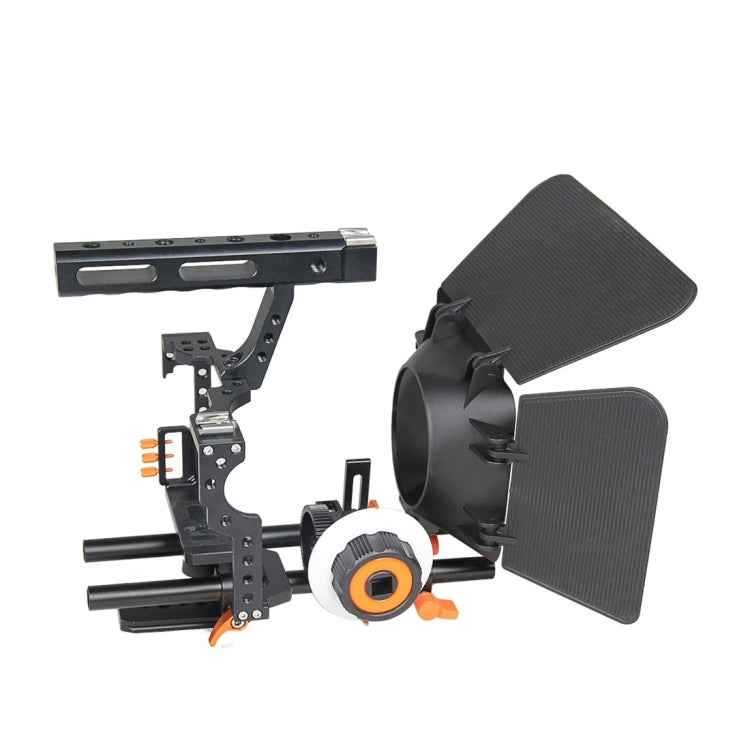 YELANGU YLG1105A A7 Cage Set Include Video Camera Cage Stabilizer / Follow Focus / Matte Box for Sony GH4 / A7S / A7 / A7R / A72 / A7RII / A7SII / A6000 / A6500 / A6300 / A7R3 / A7S3 / A7R4