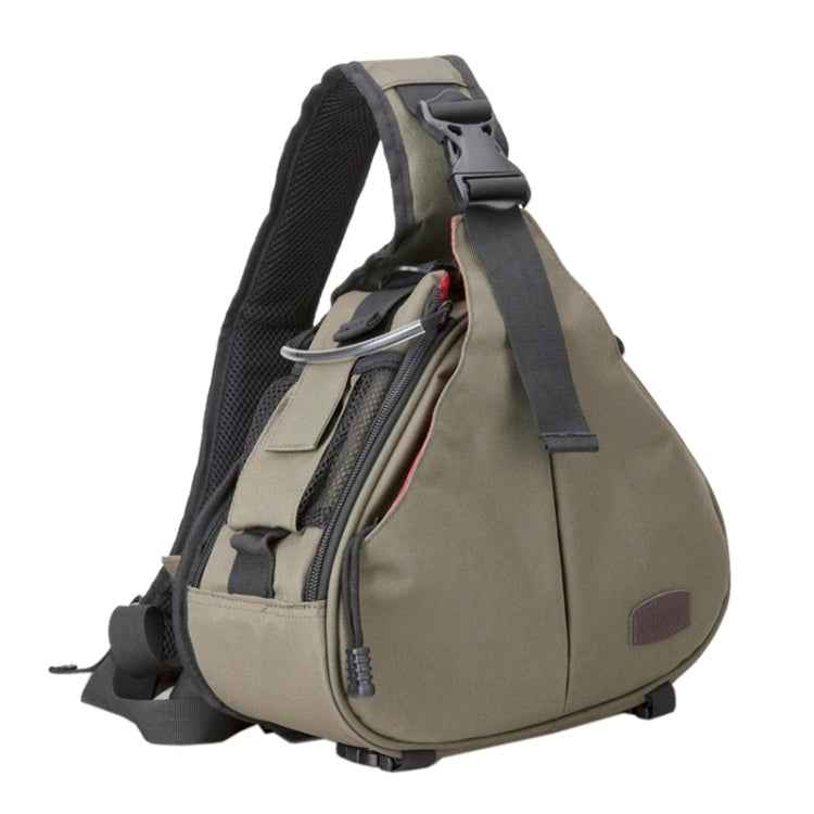 CADEN Triangle Shape Tscope Sling Shoulder Cross Digital Camera Bags Case Soft Bag with Rain Cover for Canon Nikon Sony K1, Size: 36*31*15cm