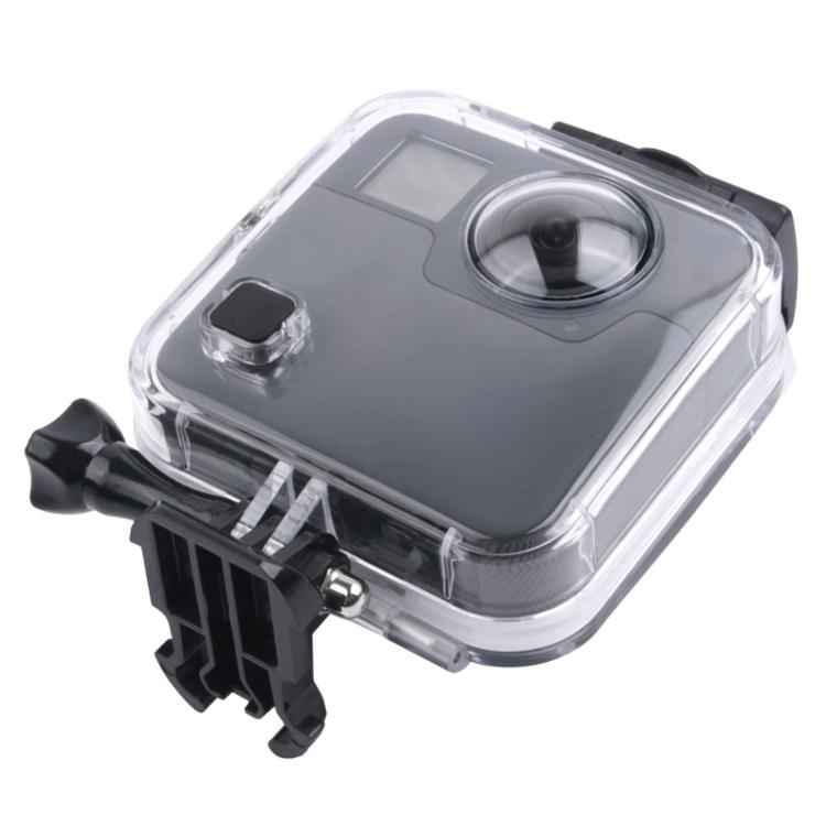 40m Waterproof Housing Protective Case for GoPro Fusion, with Buckle Basic Mount & Screw & Wrench