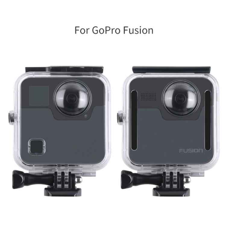 40m Waterproof Housing Protective Case for GoPro Fusion, with Buckle Basic Mount & Screw & Wrench