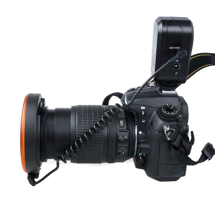 Circular LED Flash Light with 48 LED Lights & 6 Adapter Rings(49mm/52mm/55mm/58mm/62mm/67mm) for Macro Lens
