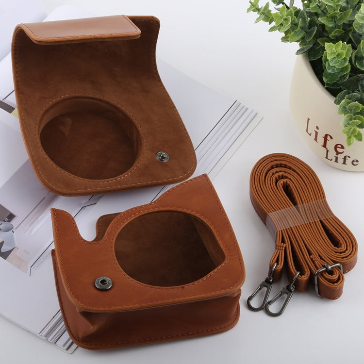 Retro Style Full Body Camera PU Leather Case Bag with Strap for FUJIFILM instax mini 9 / mini 8+ / mini 8, For FUJI mini 9, For FUJI mini 9