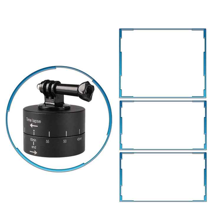 360 Degree Auto Rotation 60 Minutes Time Lapse Stabilizer Tripod Head Adapter for GoPro