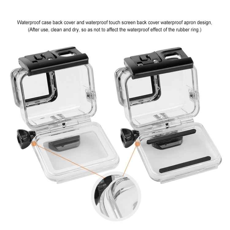 GP452 Waterproof Case + Touch Back Cover for GoPro HERO7 White / Silver