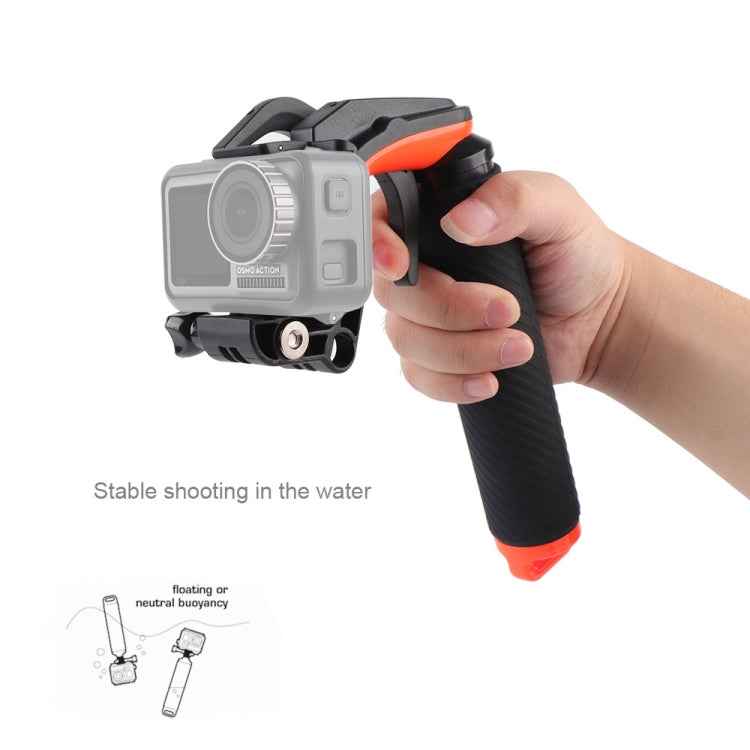 Shutter Trigger + Floating Hand Grip Diving Buoyancy Stick with Adjustable Anti-lost Strap & Screw & Wrench for DJI Osmo Action