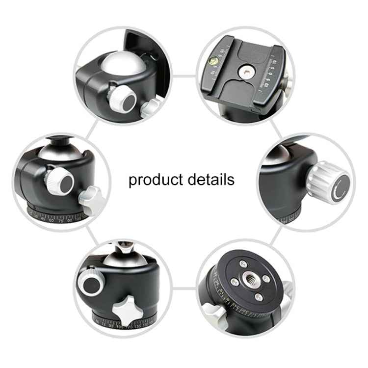 FITTEST X4 Low Center of Gravity High Locking Force Panoramic Ball Head with Quick Release Plate for DSLR & Digital Cameras, Load Max 10kg