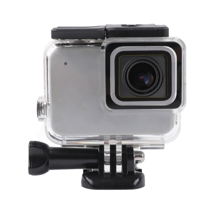 Carcasa protectora con hueco lateral para GoPro HERO7 Blanca/Plateada con esqueleto, hebilla, soporte básico y tornillo, hueco lateral
