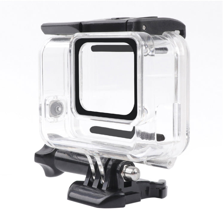 Carcasa protectora con hueco lateral para GoPro HERO7 Blanca/Plateada con esqueleto, hebilla, soporte básico y tornillo, hueco lateral