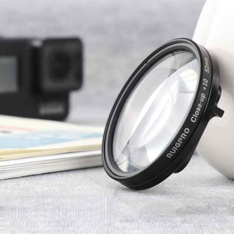 RUIGPRO for GoPro HERO 7/6 /5 Professional 52mm 10X Close-up Lens Filter with Filter Adapter Ring & Lens Cap