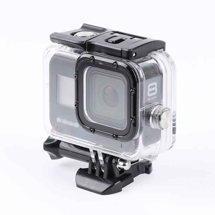For GoPro HERO8 Black 45m Waterproof Housing Protective Case with Buckle Basic Mount & Screw