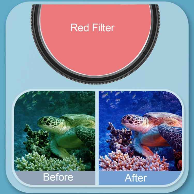 RUIGPRO for GoPro HERO8 58mm 16X Macro Lens + Red/Purple Diving Lens Filter + Dive Housing Waterproof Case Kits with Filter Adapter Ring & Lens Cap