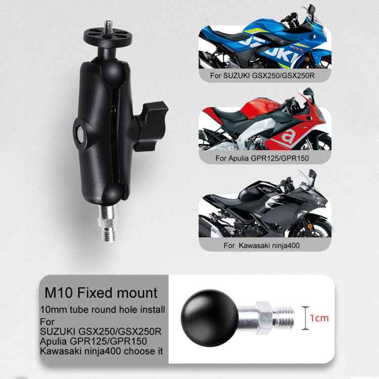 M10 9cm Connecting Rod Fixed Motorcycle Mount Holder with Tripod Adapter & Screw for GoPro, Insta360, DJI and Other Action Cameras