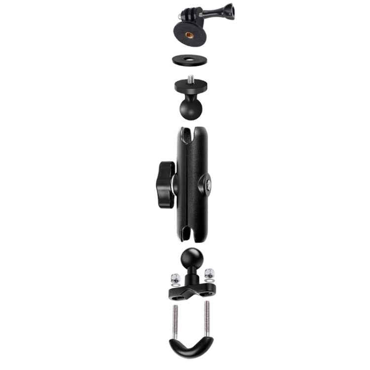 9cm Connecting Rod 20mm Ball Head Motorcycle Handlebar Fixed Mount Holder with Tripod Adapter & Screw for GoPro, Insta360, DJI and Other Action Cameras