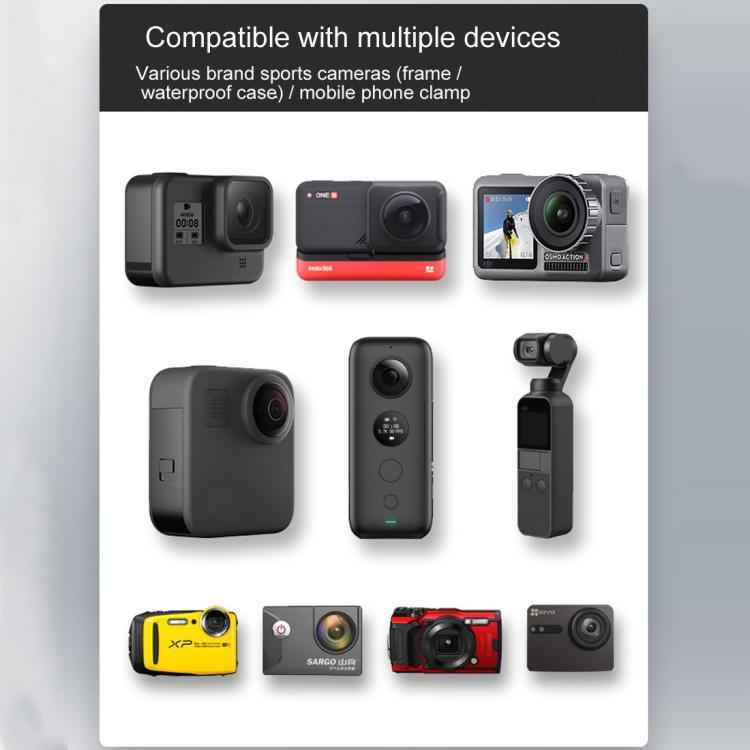 1/4 inch Screw 25mm Ball Head Motorcycle Fixed Mount Holder with Tripod Adapter & Screw for GoPro, Insta360, DJI and Other Action Cameras