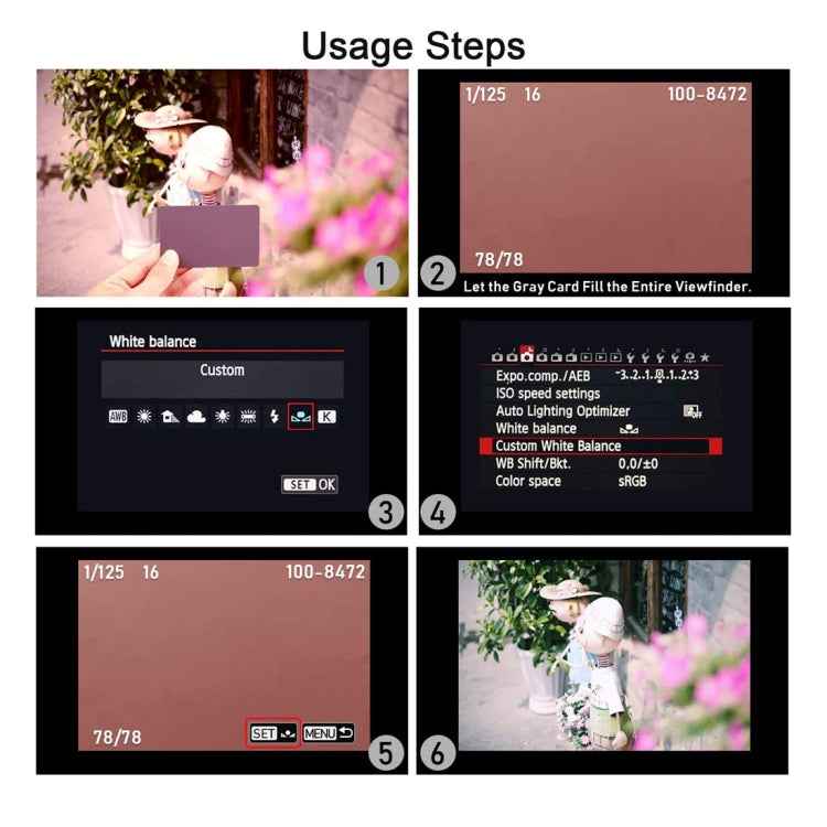 3 in 1 Black White Gray Balance Card / Digital Gray Card with Strap, Works with Any Digital Camera, File Form: RAW and JPEG, Size: 8.7cm x 5.5cm