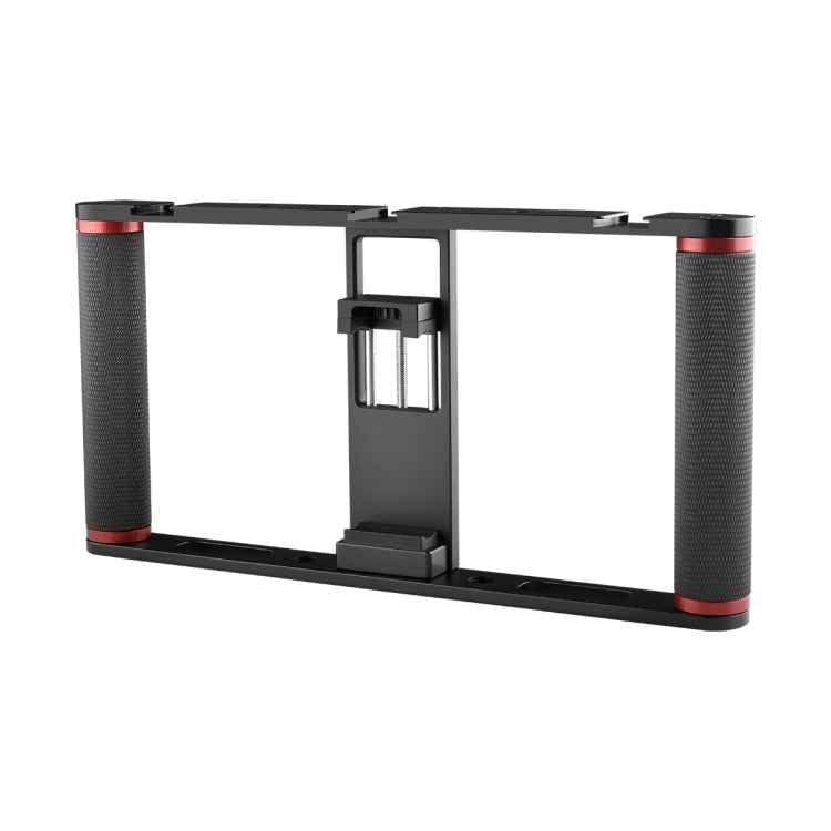 YELANGU PC05 YLG0909B Vlogging Live Broadcast Smartphone Metal Cage Video Rig Filmmaking Recording Handle Stabilizer Bracket for iPhone, Galaxy, Huawei, Xiaomi, HTC, LG, Google, and Other Smartphones