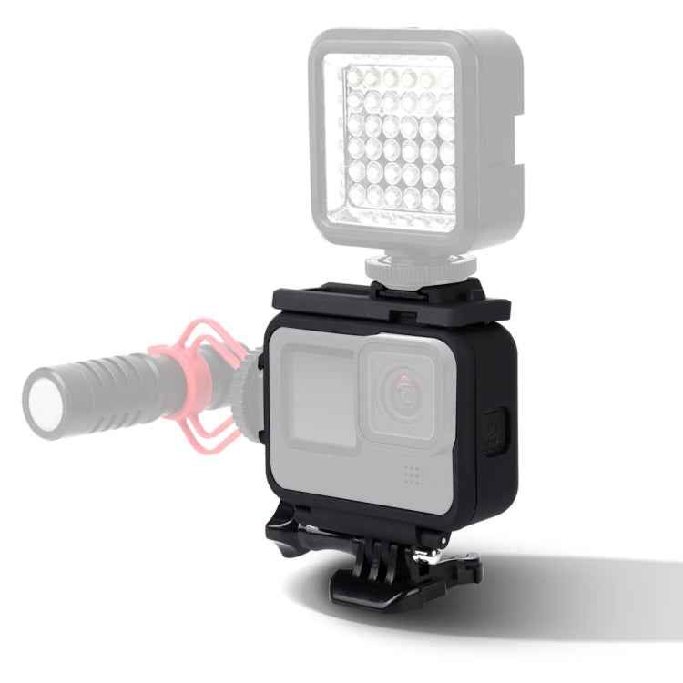 For GoPro HERO10 Black / HERO9 Black Plastic Frame Mount Protective Case with Base Buckle & Long Screw