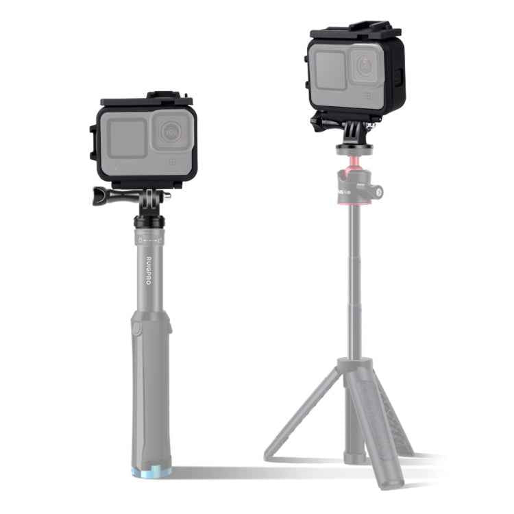 For GoPro HERO10 Black / HERO9 Black Plastic Frame Mount Protective Case with Base Buckle & Long Screw