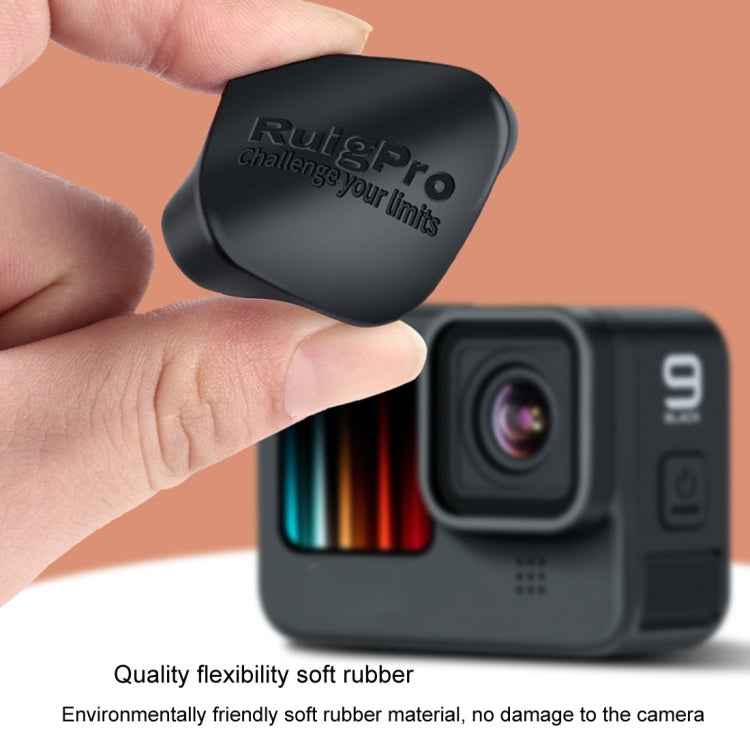 RUIGPRO for GoPro HERO10 Black / HERO9 Black Soft Rubber Scratch-resistant Camera Lens Protective Cap Cover