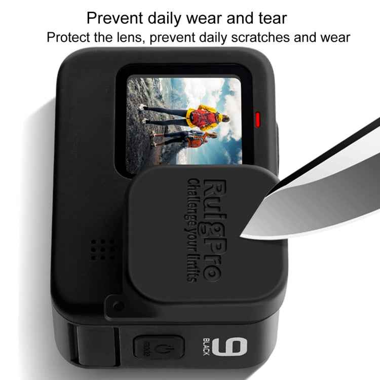 RUIGPRO for GoPro HERO10 Black / HERO9 Black Soft Rubber Scratch-resistant Camera Lens Protective Cap Cover
