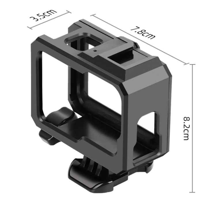 For GoPro HERO10 Black / HERO9 Black ABS Plastic Border Frame Mount Protective Case with Buckle Basic Mount & Screw
