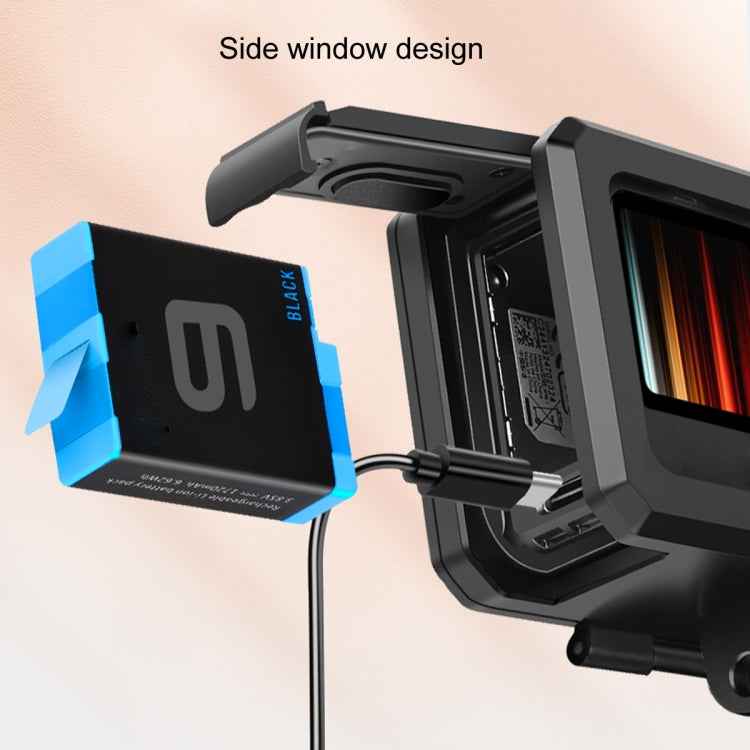 For GoPro HERO10 Black / HERO9 Black ABS Plastic Border Frame Mount Protective Case with Buckle Basic Mount & Screw