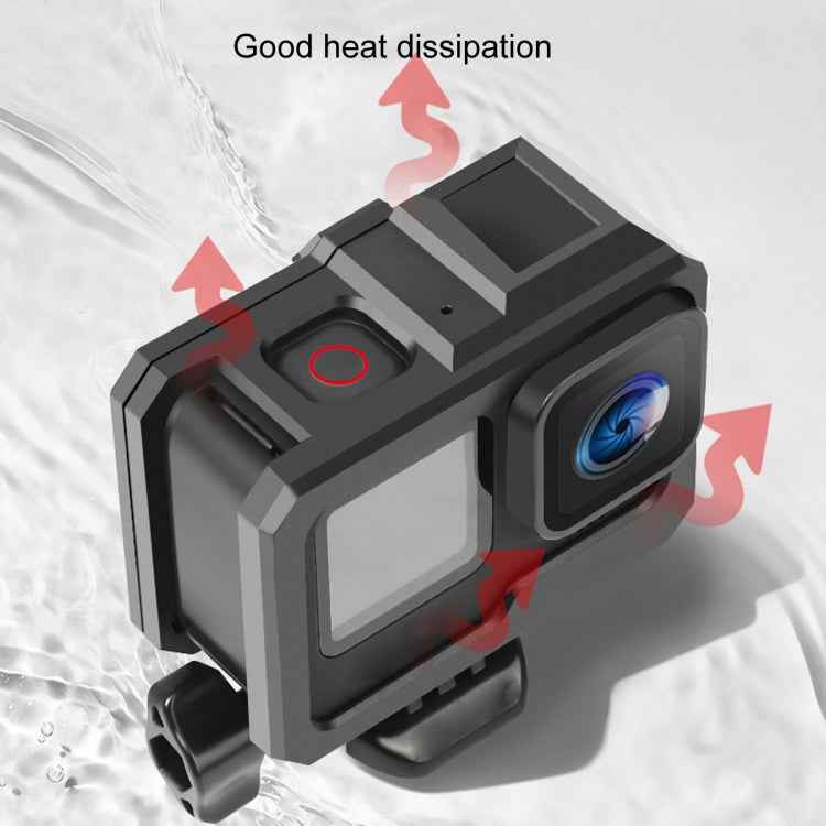 For GoPro HERO10 Black / HERO9 Black ABS Plastic Border Frame Mount Protective Case with Buckle Basic Mount & Screw