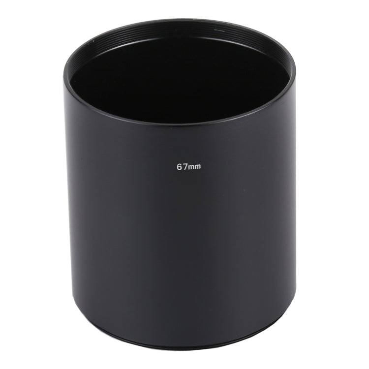 67mm Thread Type Straight Tube Full Metal Lens Hood Shade for Medium Telephoto Lens