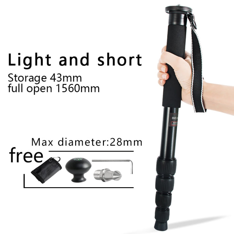 BEXIN MAS285 - Monópode portátil de aleación de aluminio para cámara DSLR de viaje al aire libre (MAS285)