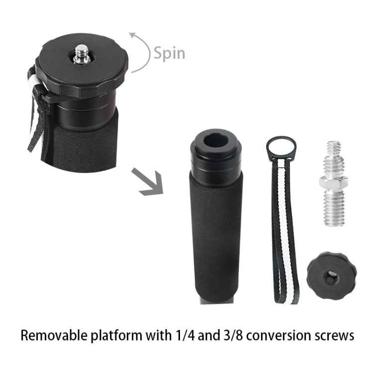 BEXIN P306C Portable Travel Outdoor DSLR Camera Carbon Fiber Monopod Holder