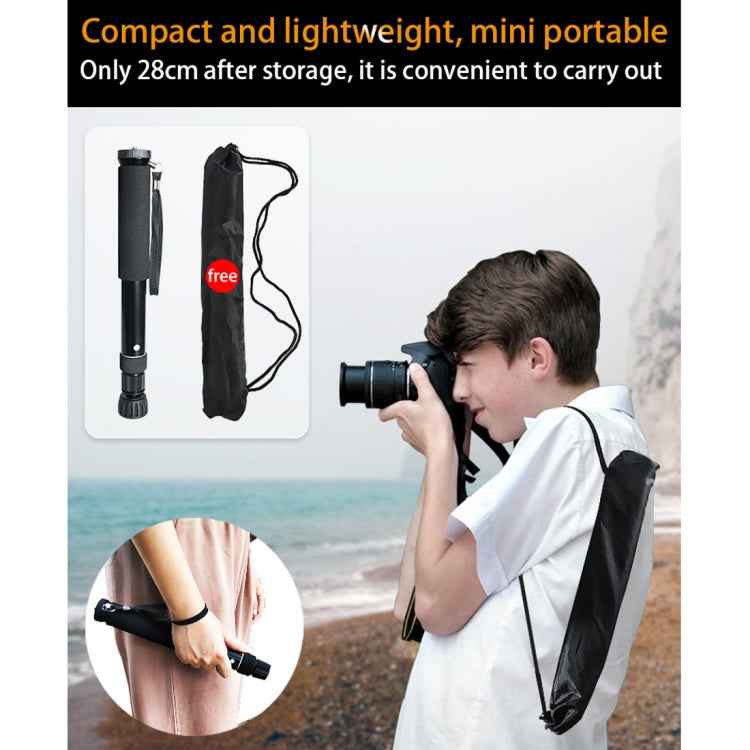BEXIN P308 Portable Travel Outdoor DSLR Camera Aluminum Alloy Monopod Holder