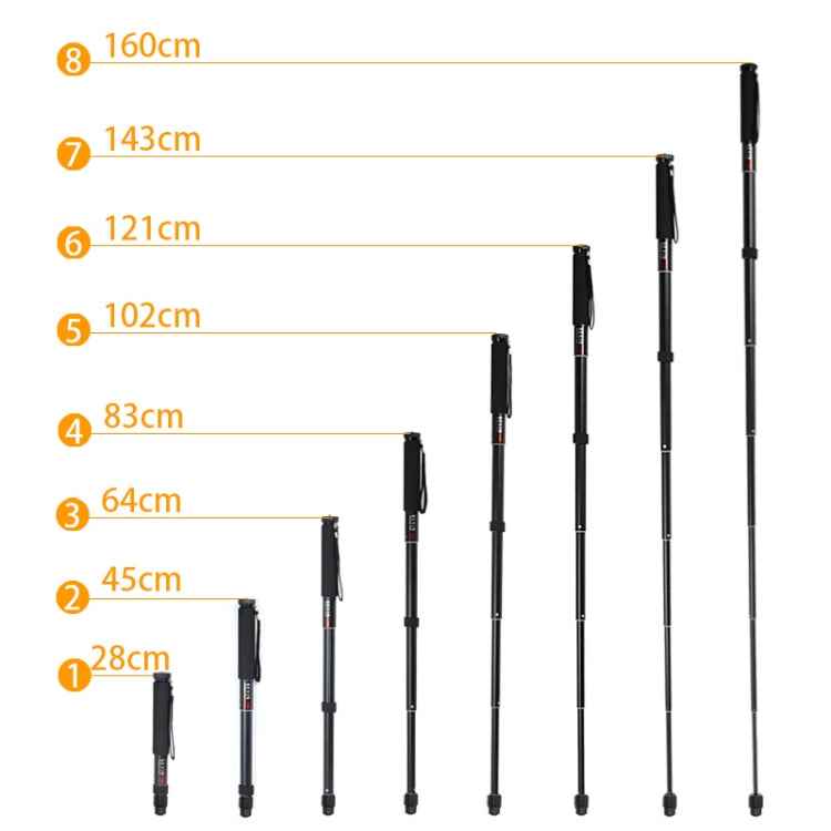 BEXIN P308B Portable Travel Outdoor DSLR Camera Aluminum Alloy Monopod Holder